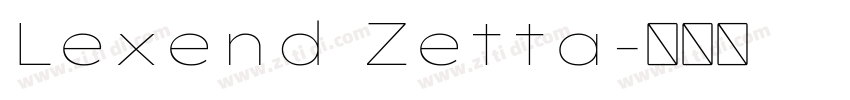 Lexend Zetta字体转换